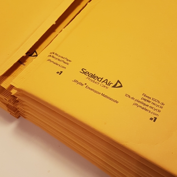 25 pcs Recycled Kraft Bubble Mailers 7.25x11" in. - Picture 2 of 4